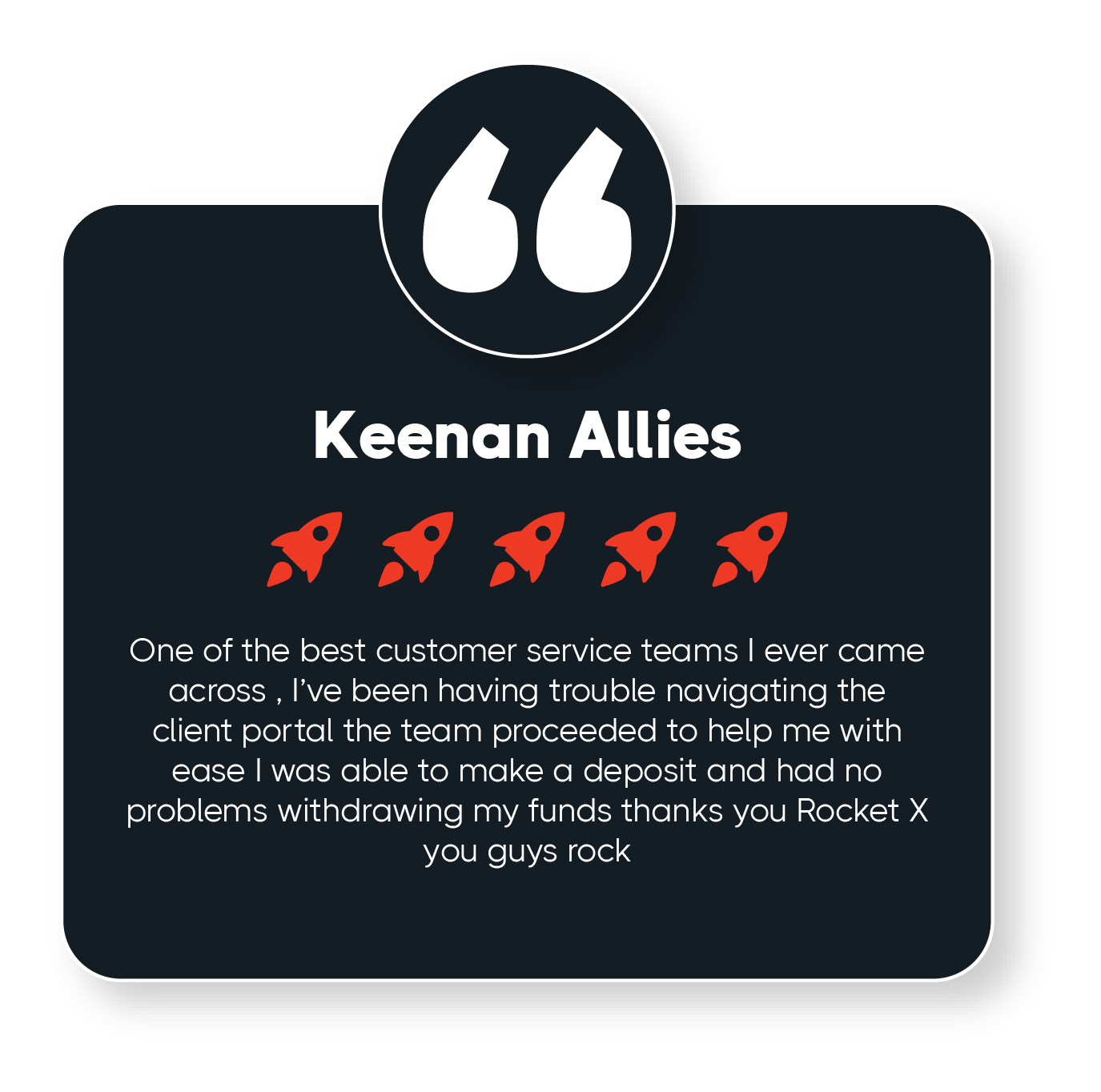 Rocket X testimonials